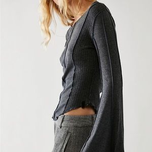 Free People Unrhymed Bell Sleeve Tee worn 2 times